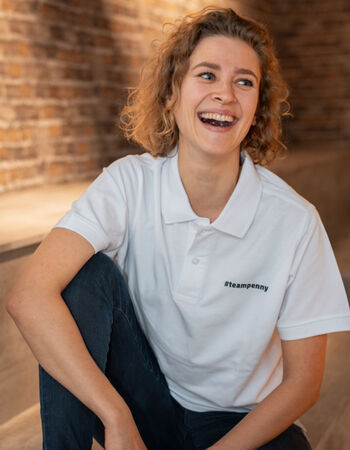 #teampenny Poloshirt weiß Miniaturansicht