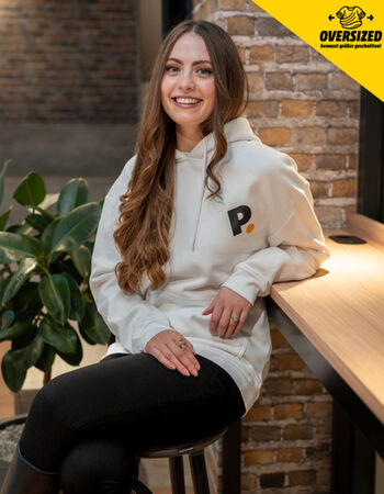 #bebold Hoodie weiß Miniaturansicht